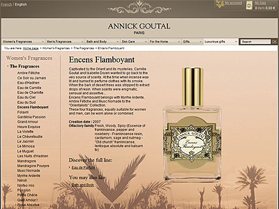 Annick Goutal Encens Flamboyant website