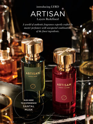 Avon LYRD Artisan perfumes ad