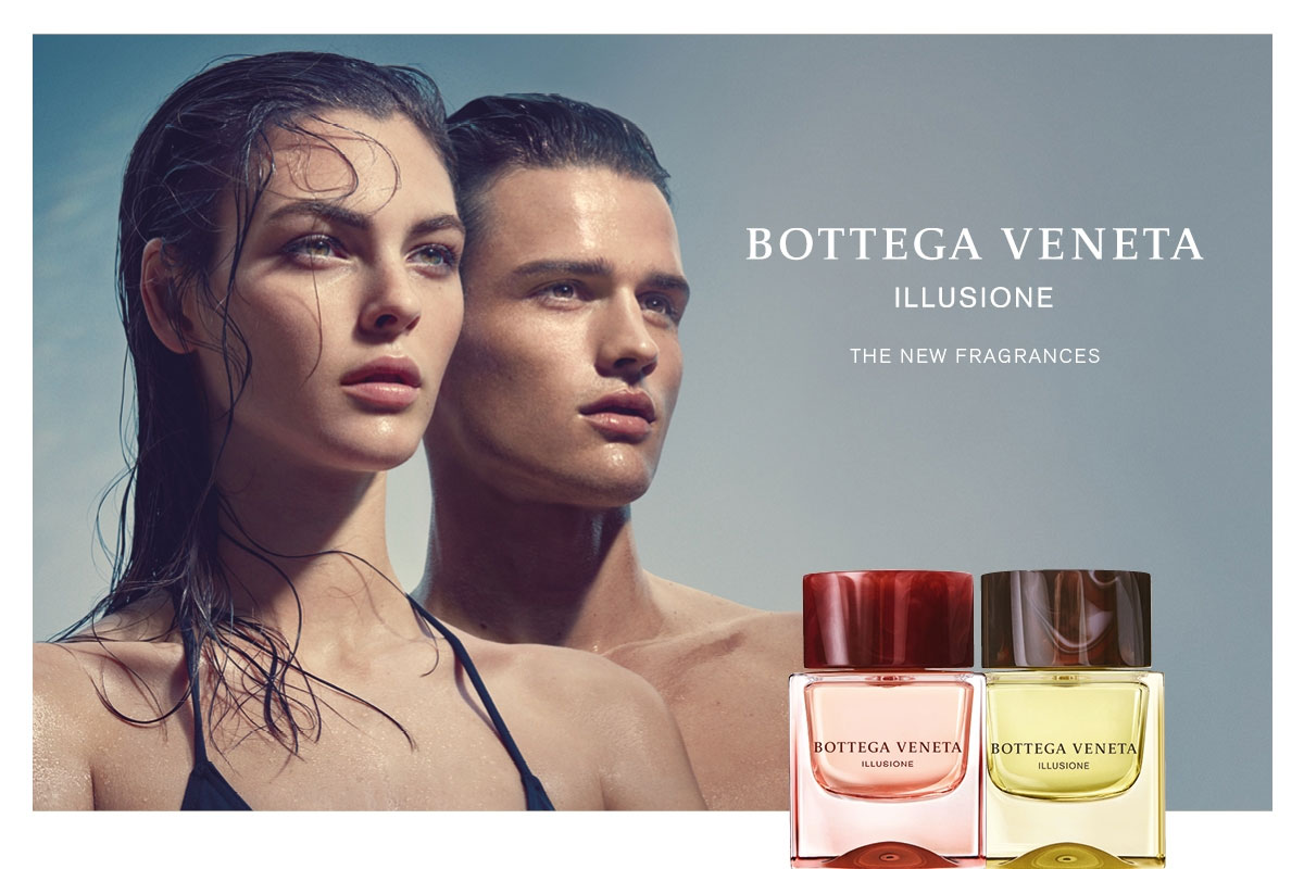 Bottega Veneta Illusione for Him Ad with Simon Nessman and Vittoria Ceretti