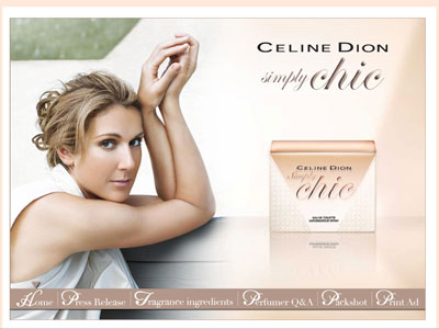 Celine Dion Simply Chic website