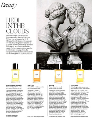 Celine Haute Parfumerie editorial Elle 2020
