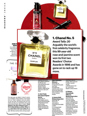 Chanel No. 5 editorial Allure 2020