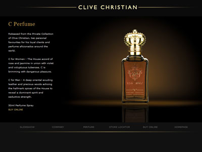 Clive Chrisian C for Men website
