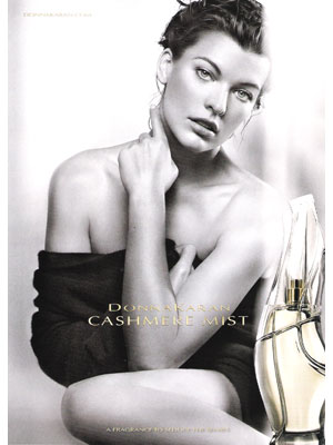 Milla Jovovich Donna Karan celebrity endorsement adverts