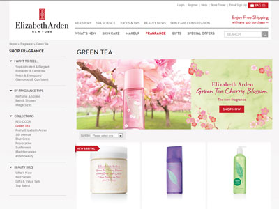 Elizabeth Arden Green Tea Cherry Blossom website