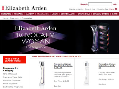 Provocative Interlude Elizabeth Arden website