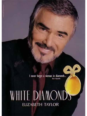 Elizabeth Taylor White Diamonds perfume Burt Reynolds