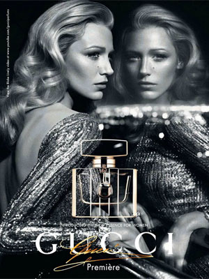 Blake Lively Gucci Premiere celebrity perfume ads