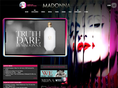 Madonna Truth or Dare website