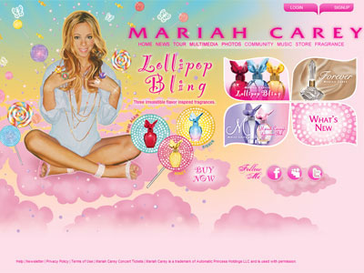 Mariah Carey Lollipop perfume website