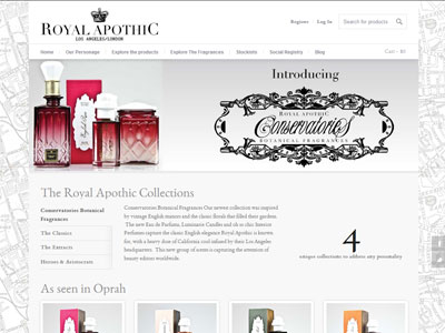 Royal Apothic Noble Carnation website