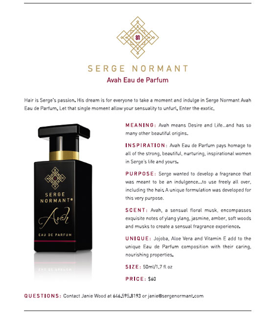 Serge Normant Avah Fragrance