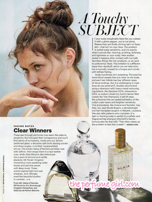 Taking Notes Clear Perfumes - Allure December 2016