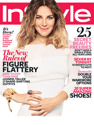 InStyle, February 2012, Drew Barrymore