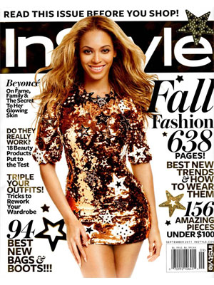 InStyle, September 2011, Beyonce