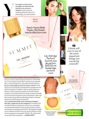 Lily Aldridge Summit Perfume editorial InStyle