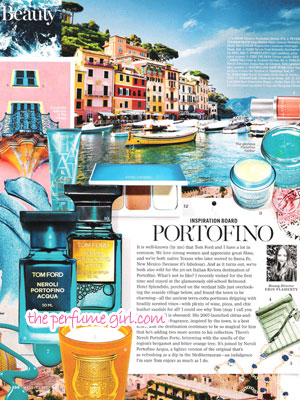 Tom Ford Neroli Portofino Forte Perfume editorial Marie Claire Inspiration Board