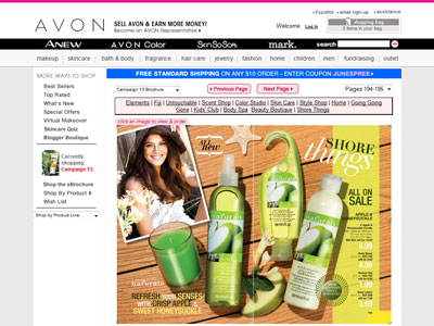 Avon Naturals Apple & Honeysuckle website