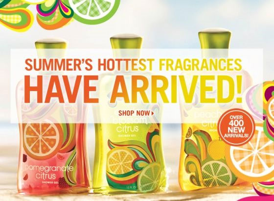 Citrus Collection Bath and Body Works fragrances