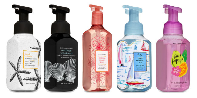 Bath & Body Works Seaside Summer Fragrances Hand Soaps