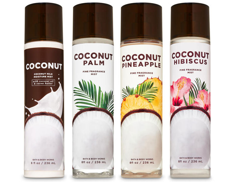 Bath & Body Works Tropical Getaway New Coconut Fragrances