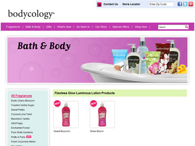 Bodycology Flawless Glow website