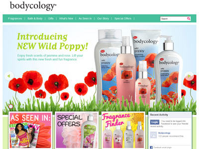Bodycology Summer Fragrances website