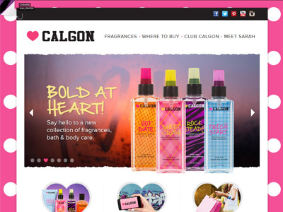 Calgon Heart Collection website