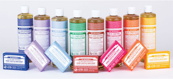 Dr. Bronner's bath and body collection