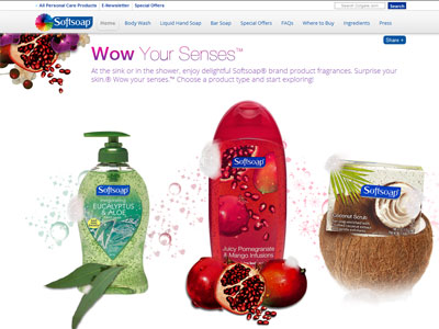 Softsoap Summer Collection website
