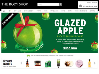 The Body Shop Holiday Fragrances Website