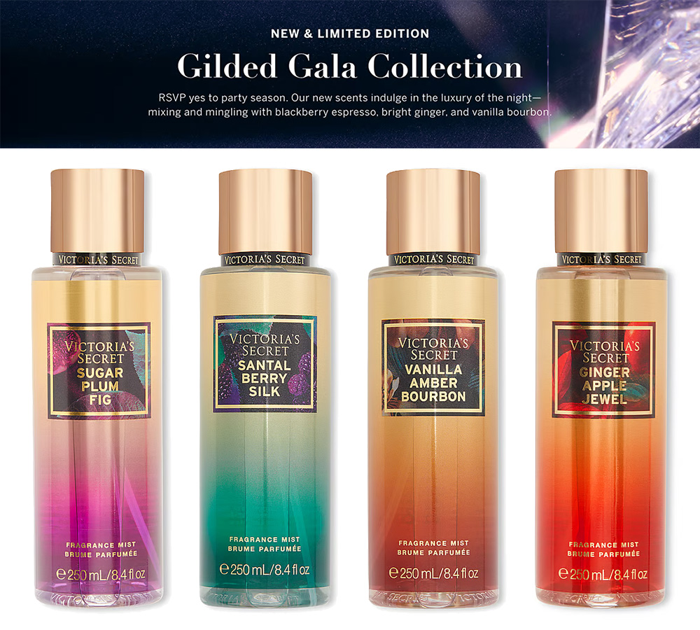 Victoria's Secret Gilded Gala bath and body collection