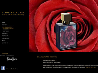 A Dozen Roses Shakespeare In Love website preview
