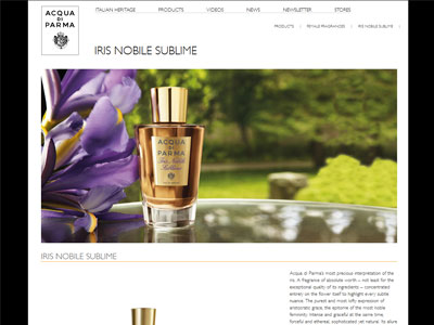 Acqua di Parma Iris Nobile Sublime website