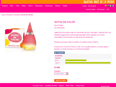 Agatha Ruiz de la Prada Gotas de Color website