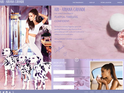 Ariana Grande Ari Website