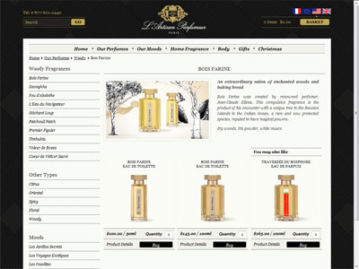 L'Artisan Parfumeur Bois Farine website