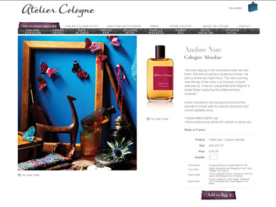 Atelier Cologne Ambre Nue website