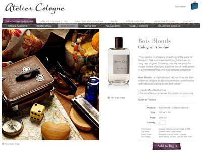Atelier Cologne Bois Blonds website