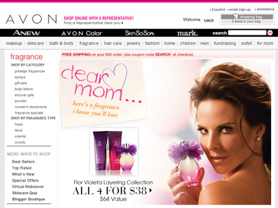 Avon Flor Violeta website