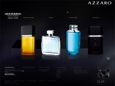 Azzaro Chrome website