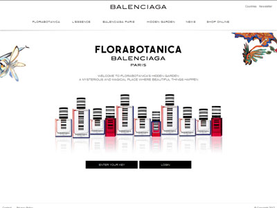 Balenciaga Florabotanica website