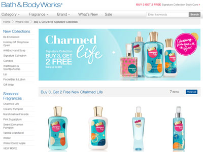 Charmed Life by Bath & Body Works website