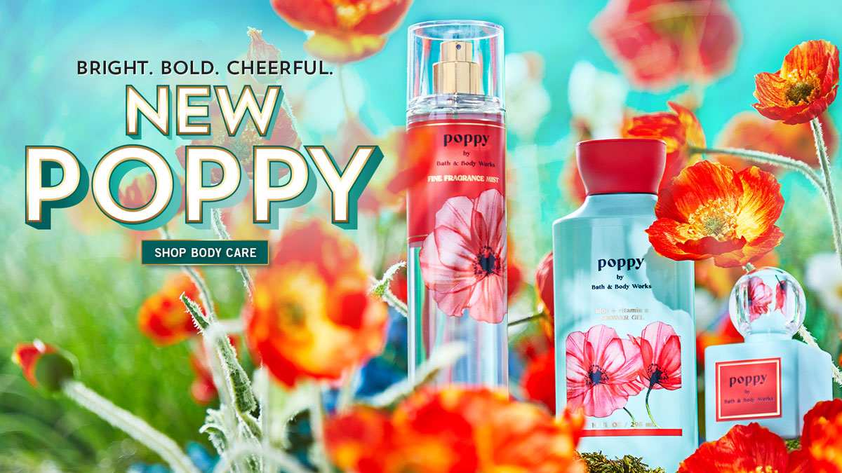 Bath & Body Works Poppy fragrance ad