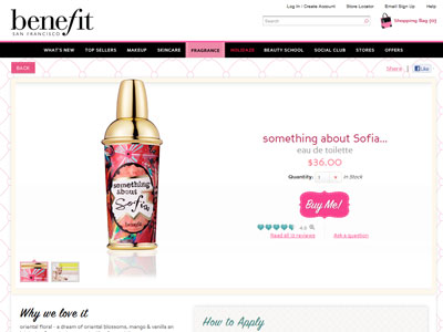 Benefit Something About Sofia website