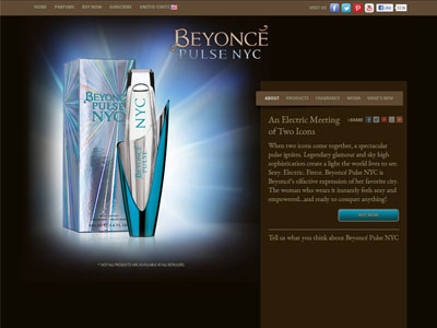 Beyonce Pulse NYC website