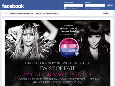 Britney Spears Fantasy Twist website