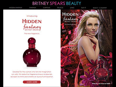 Hidden Fantasy Britney Spears website