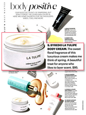 Byredo La Tulipe body cream editorial Allure magazine