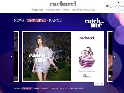 Cacharel Catch Me website